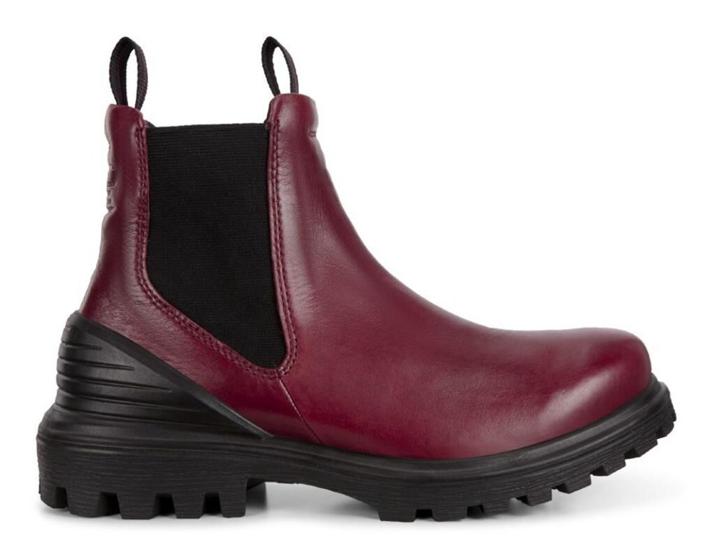 ECCO Womens Boots Burgundy - Tredtray - RVH-641278